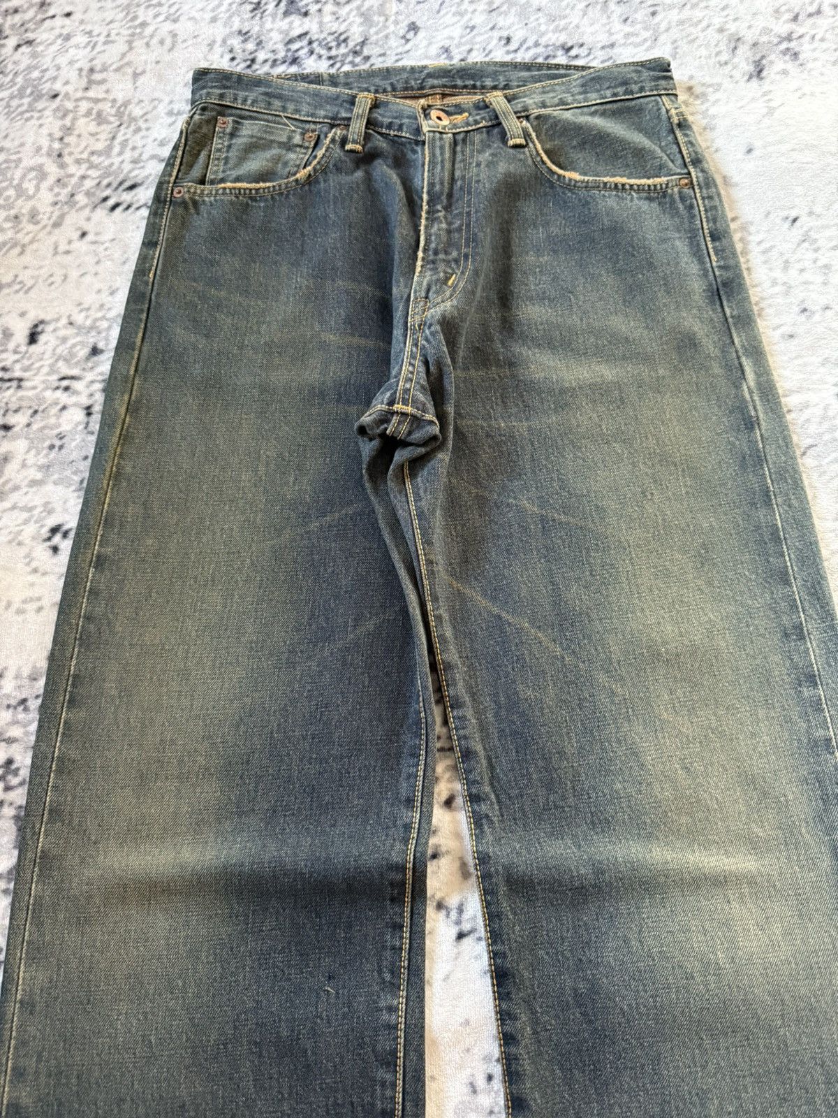 Edwin EDWIN 505 Type 1 OG Mud Wash Selvedge Loose Jeans Size US 30 / EU 46 - 8 Thumbnail