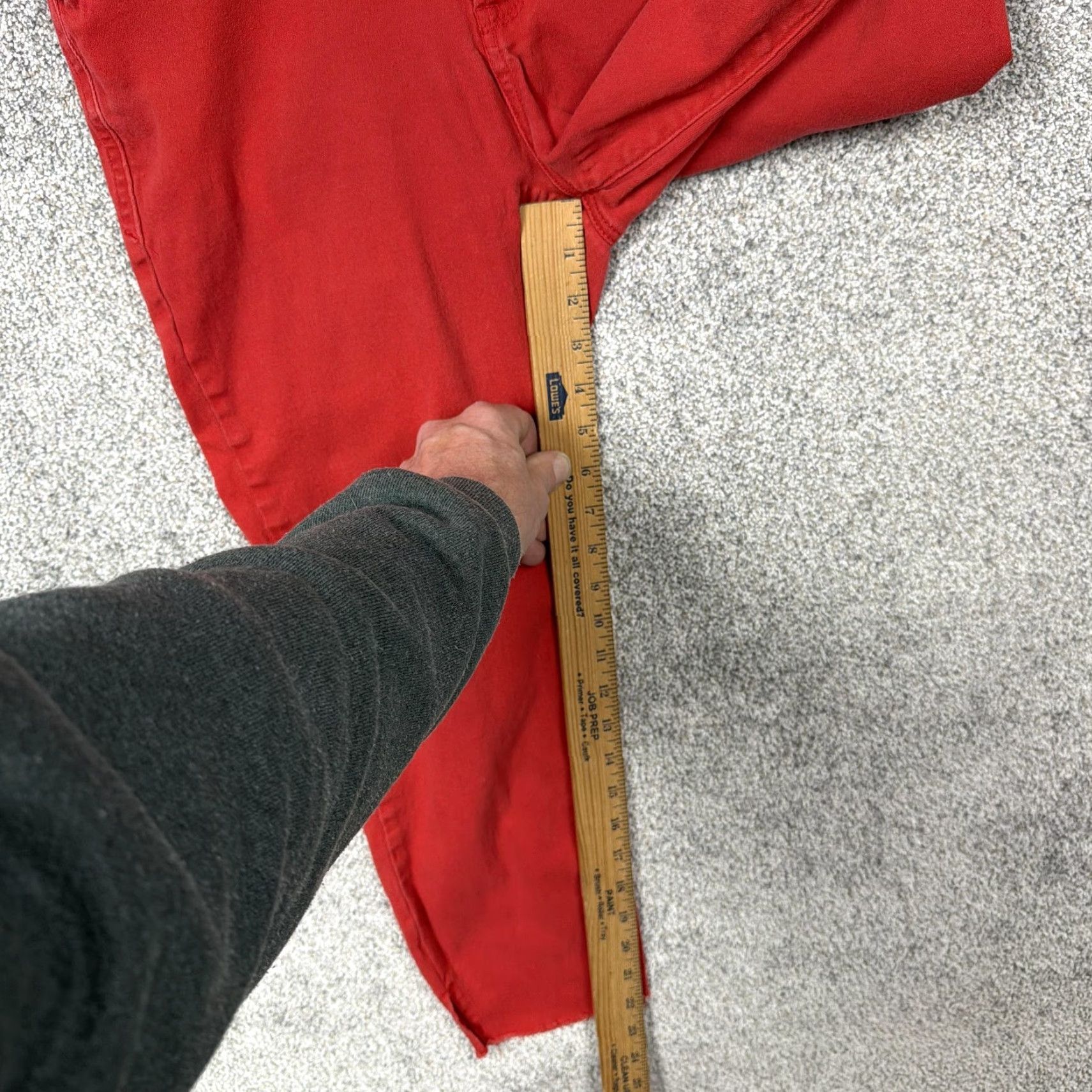 Vintage Kensie Jeans Capris Womens 12 Red Denim Crop Stretch 34x22 5-Pocket Preppy Size 34" / US 12 / IT 48 - 4 Thumbnail