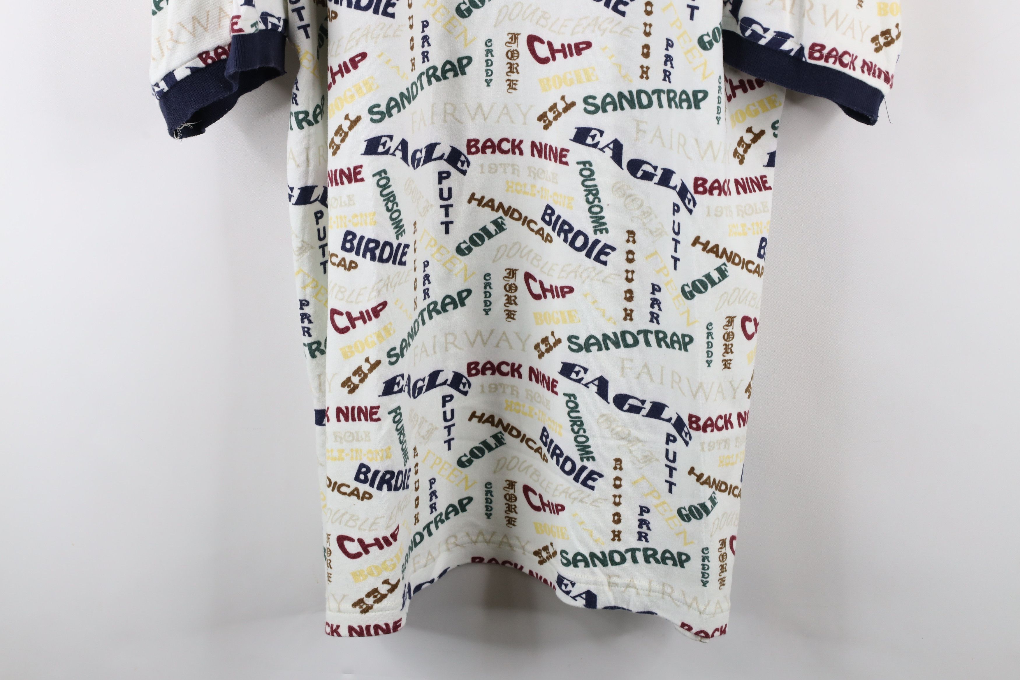 Vintage Vintage 90s Streetwear Over Print Collared Polo Shirt Cotton Size US XL / EU 56 / 4 - 3 Thumbnail