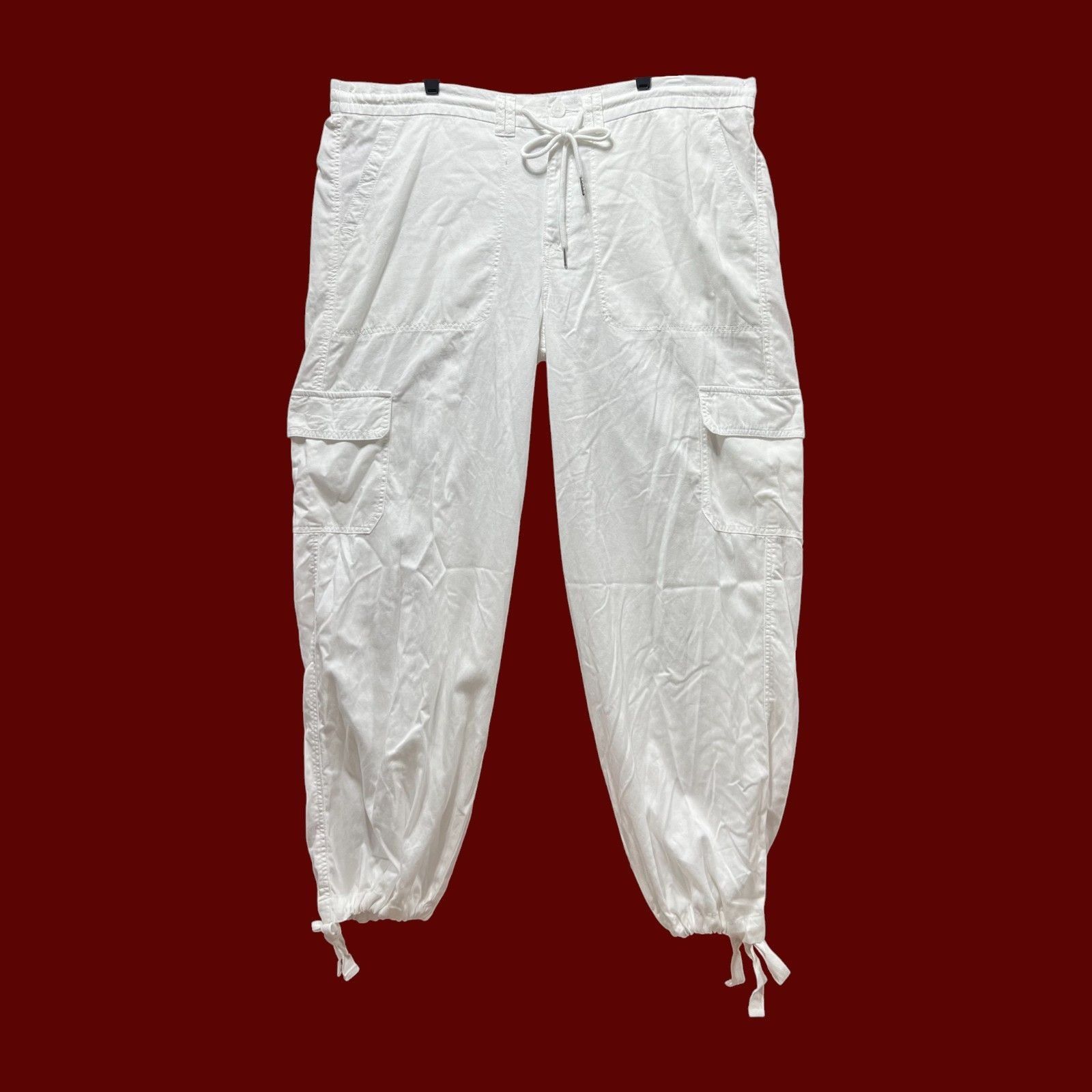 Other Wild Fable - Women's Mid-Rise Wide Leg Cargo Beach Pants - W Size 42" / US 20 - 1 Thumbnail