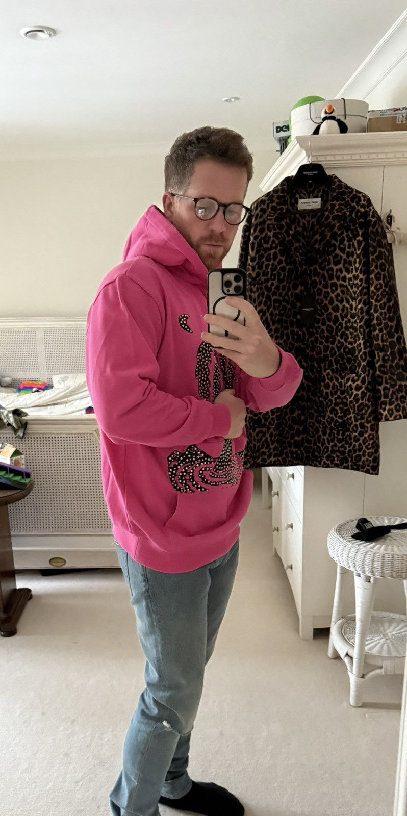Celine $2.1k 🤑 FW22 Celine Lost Paradise pink studded embroidered Size US L / EU 52-54 / 3 - 7 Thumbnail