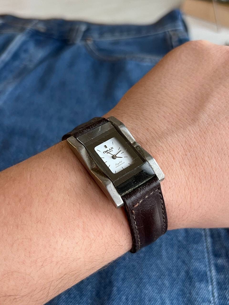 Japanese Brand × Vintage Vintage Japanese style futuristic Watch Omax Grey tank Size ONE SIZE - 1 Thumbnail