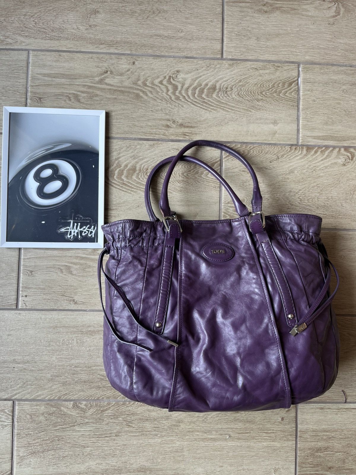 Authentic Tod’s G-Line Tote Bag Full Leather Purple