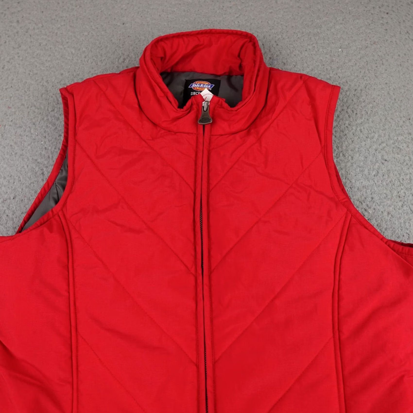 Dickies Dickies Puffer Vest Womens L Red Sleeveless Quilted Pockets Work Wear Winter Nylon Full Zip Size L / US 10 / IT 46 - 3 Thumbnail