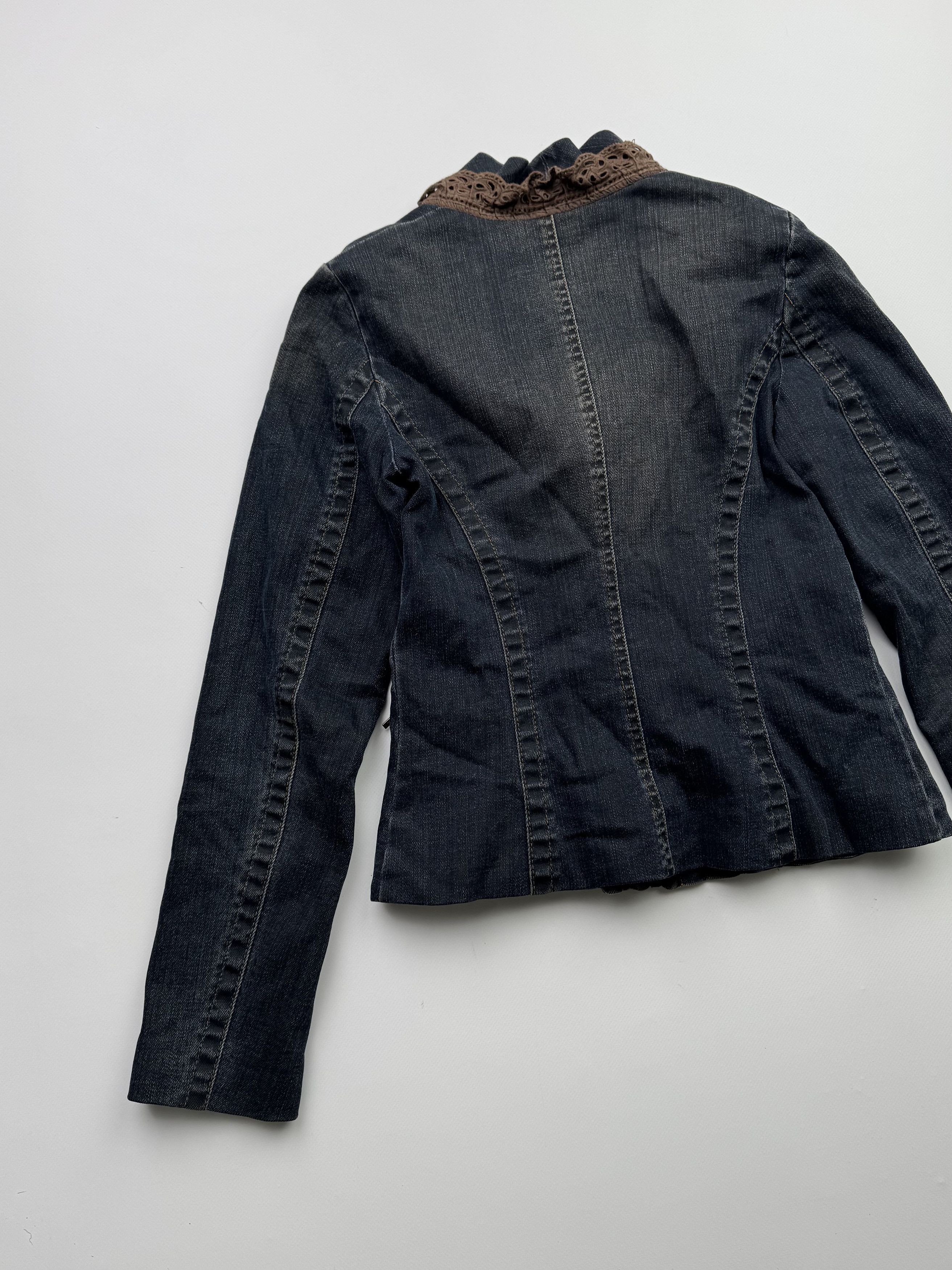 Japanese Brand Vintage Cropped Denim Faded Jacket B314(V294)E2 Size XS / US 0-2 / IT 36-38 - 8 Thumbnail