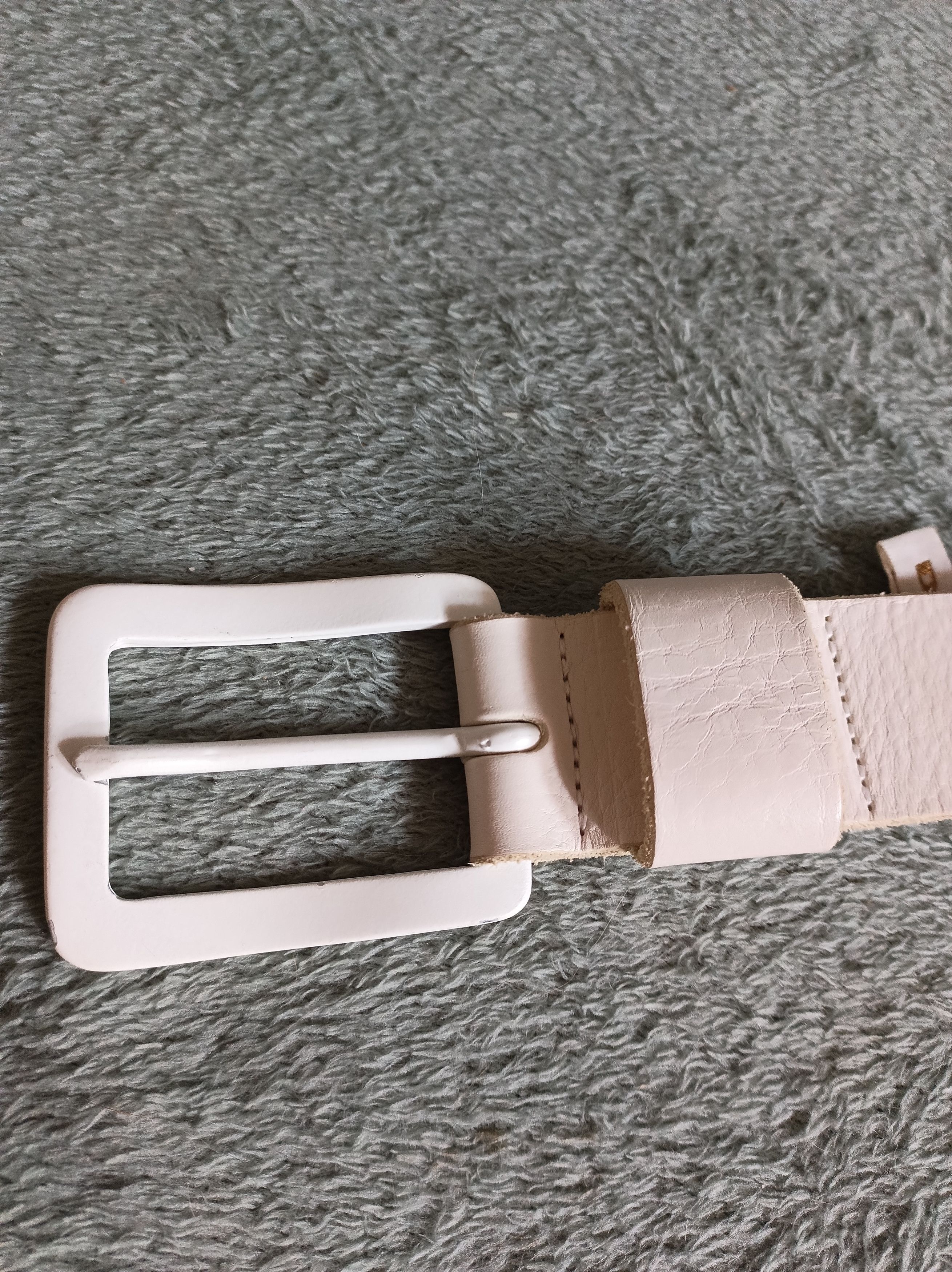 Diesel DIESEL Men's White Belt Leather Studded Size 100 Size 40 - 9 Thumbnail