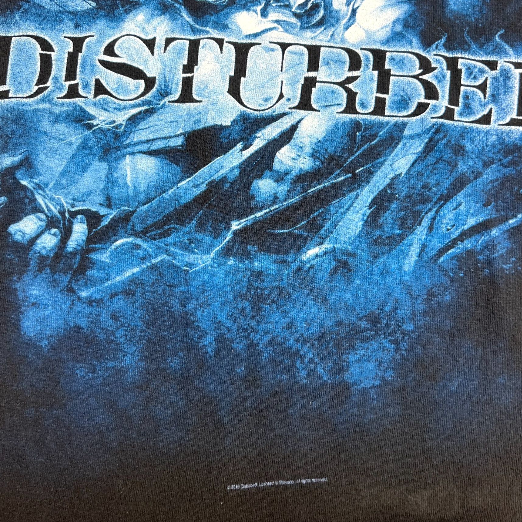 Vintage VINTAGE Disturbed Band T-Shirt Black Short Sleeve Crew Neck 90s Logo Print Men Small Adult Size US S / EU 44-46 / 1 - 4 Thumbnail