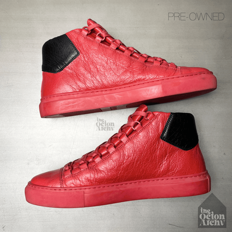 Balenciaga Balenciaga Arena High Top Sneaker Rouge Paprika 483495 Used Size US 8 / EU 41 - 5 Thumbnail