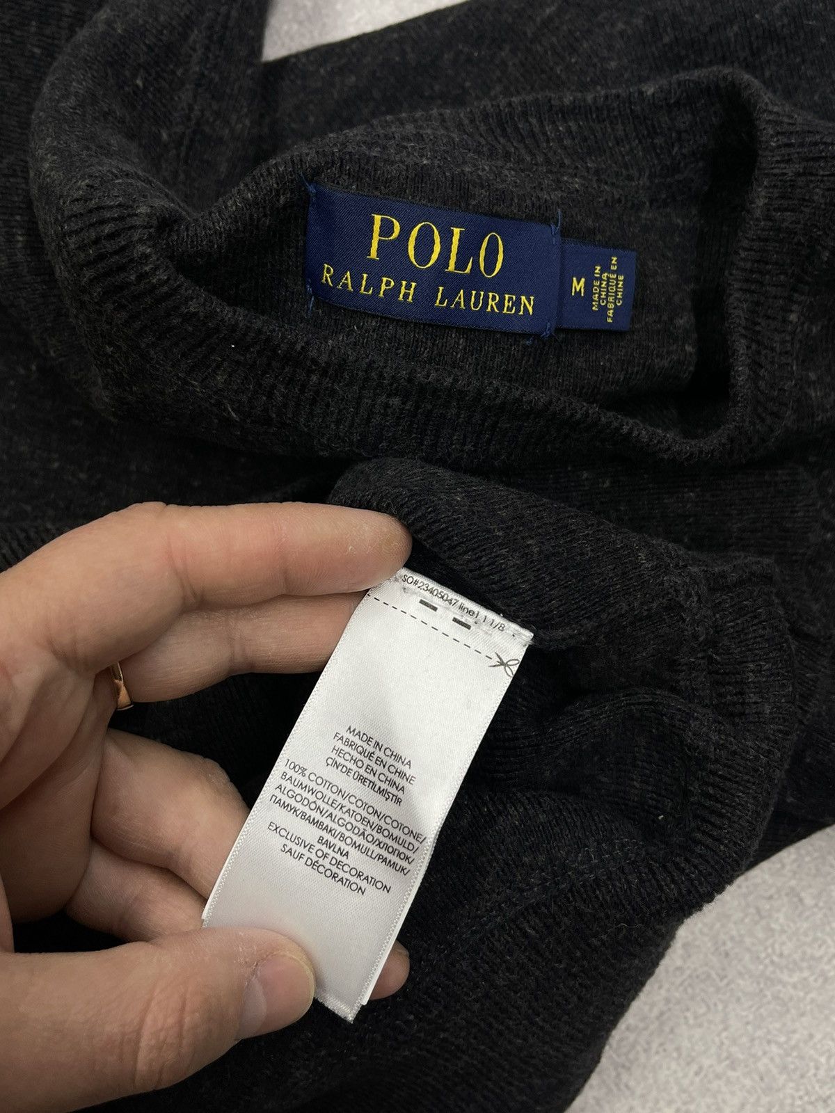 Lauren Ralph Lauren × Polo Ralph Lauren × Vintage Mens Polo Ralph Lauren Grey Sweatshirt Y2K Rugby Size US M / EU 48-50 / 2 - 6 Thumbnail