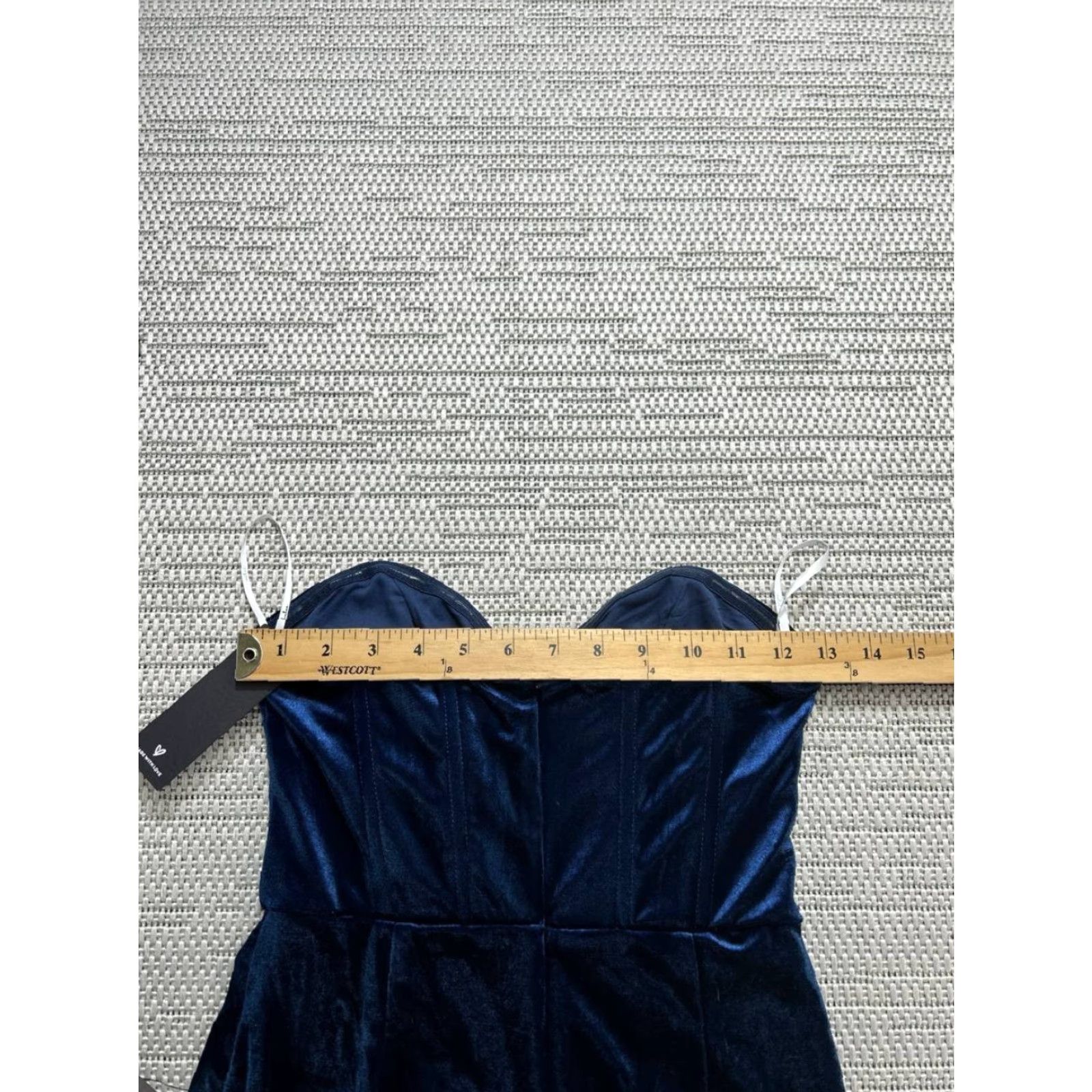 Lulus Lulus Dress Womens Small Blue Velvet Bodycon Dress Size S / US 4 / IT 40 - 6 Thumbnail