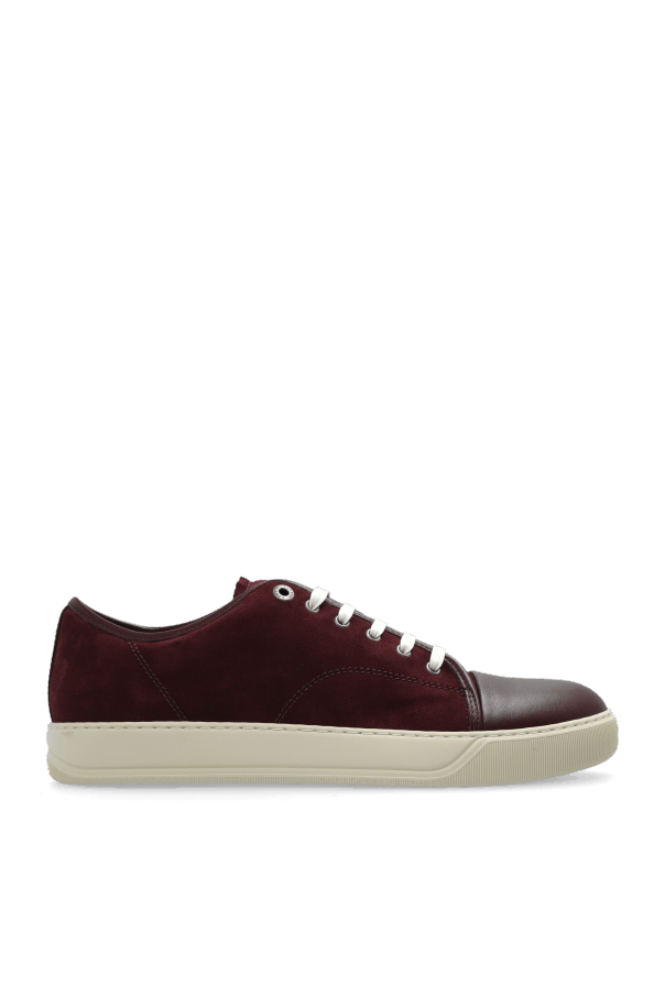 o1w1db11124 Nappa Cap Toe Sneakers in Burgundy