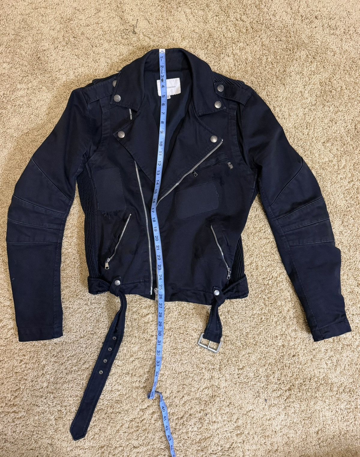 Pierre Balmain Pierre Balmain Cotton Moto Jacket Size US XXS / EU 40 - 11 Thumbnail