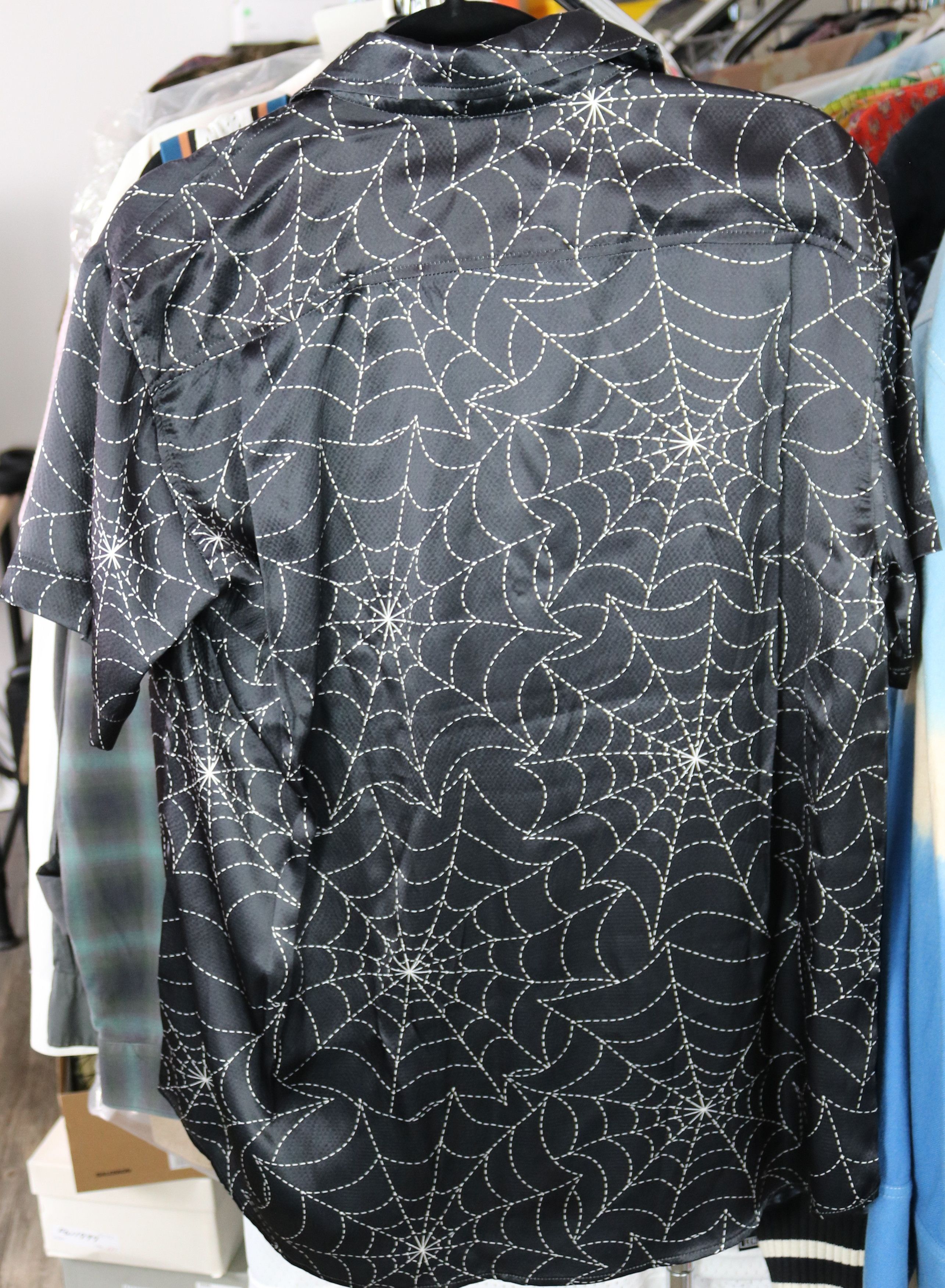 The Elder Statesman The Elder Statesman Spider Webs Betony Silk Print Shirt Size US S / EU 44-46 / 1 - 3 Thumbnail