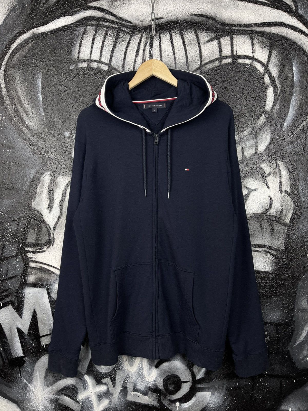 Tommy Hilfiger Tommy Hilfiger Full Zip Dark Blue Hoodie Men’s Size Large Size US L / EU 52-54 / 3 - 2 Thumbnail