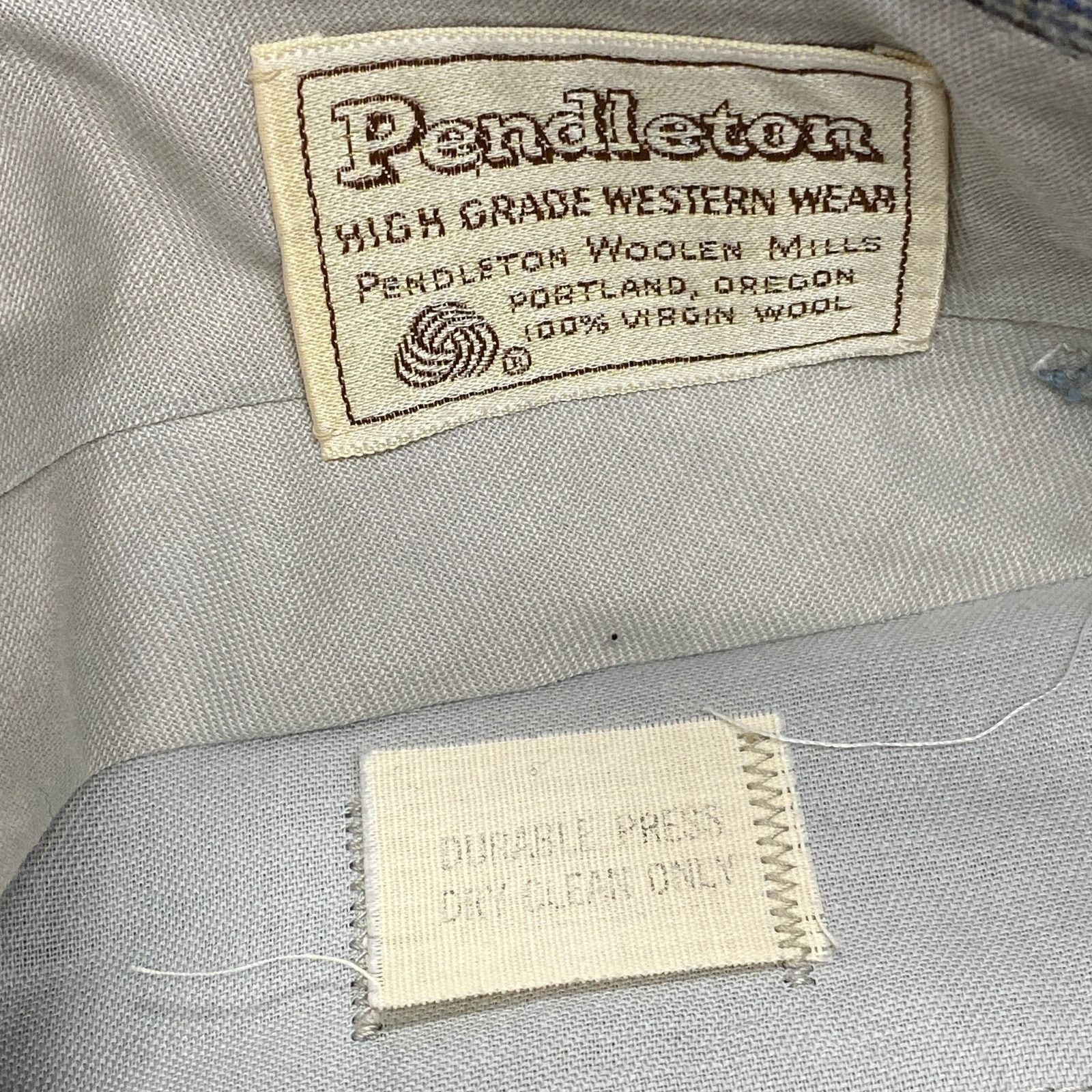 Pendleton Vintage Pendleton Mens Wool Plaid 70s Trousers Pants Size 35" - 7 Thumbnail