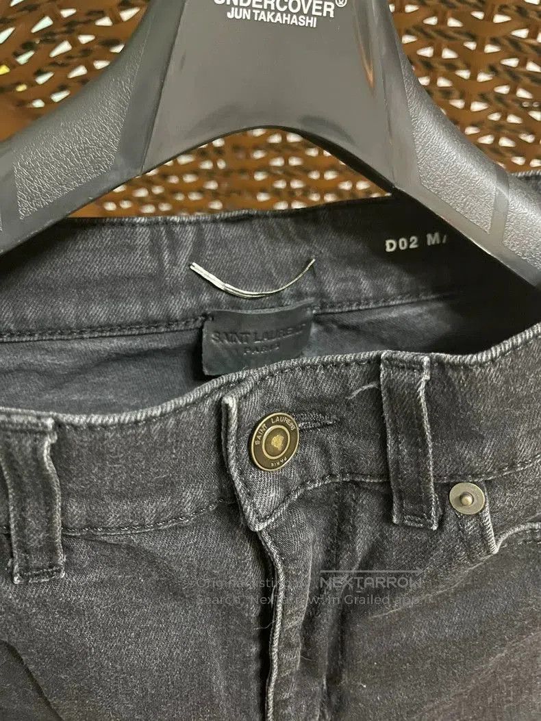 Saint Laurent Paris Saint Laurent Destroyed Skinny Jeans. Size US 29 - 2 Thumbnail