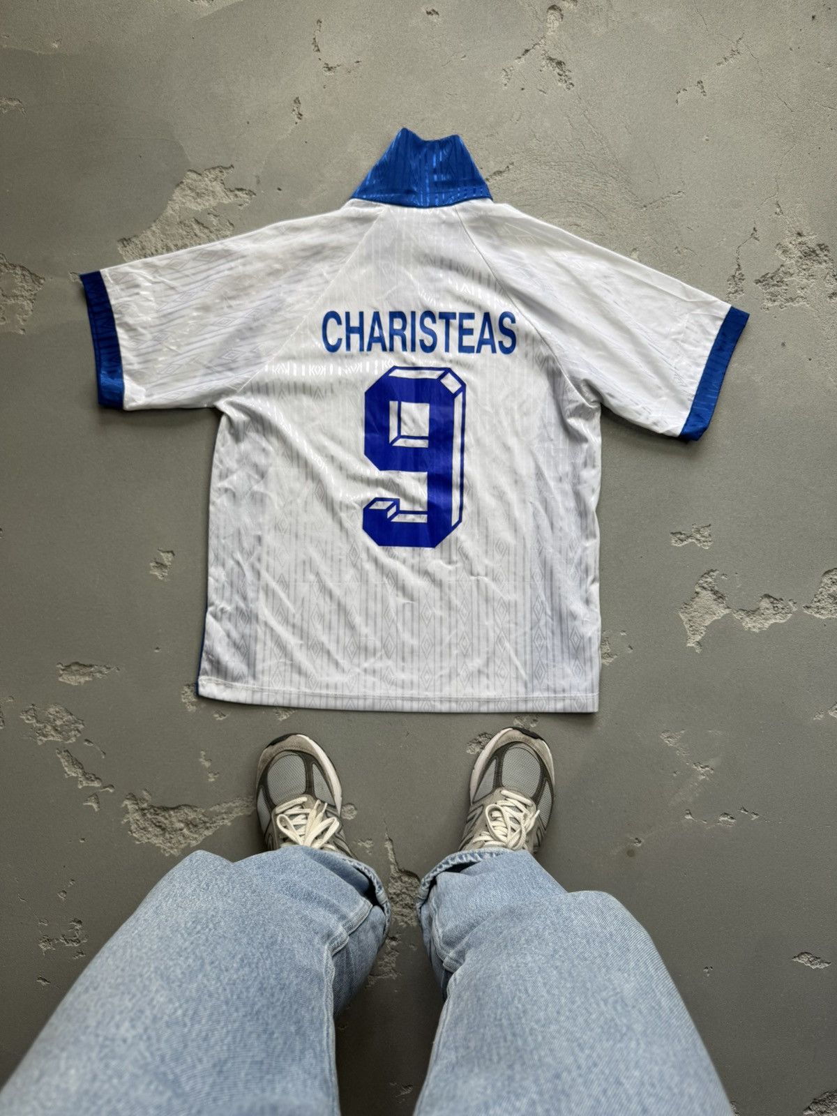Vintage Vintage Greece #9 Charisteas Soccer Jersey Size US M / EU 48-50 / 2 - 2 Thumbnail