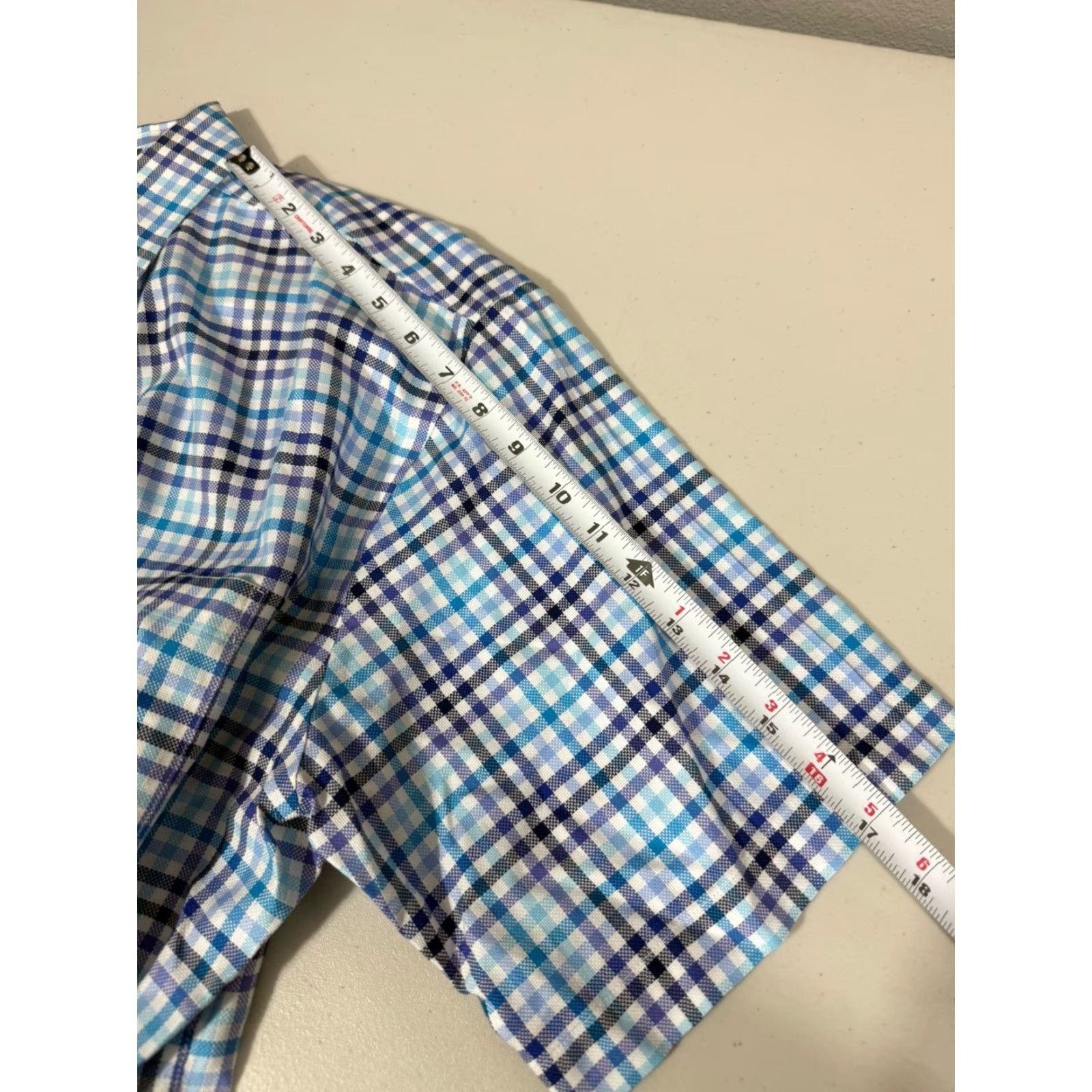Cremieux Daniel Cremieux Shirt Mens L Blue Plaid Button-Down Short Sleeve Signature Collection Size US L / EU 52-54 / 3 - 5 Thumbnail