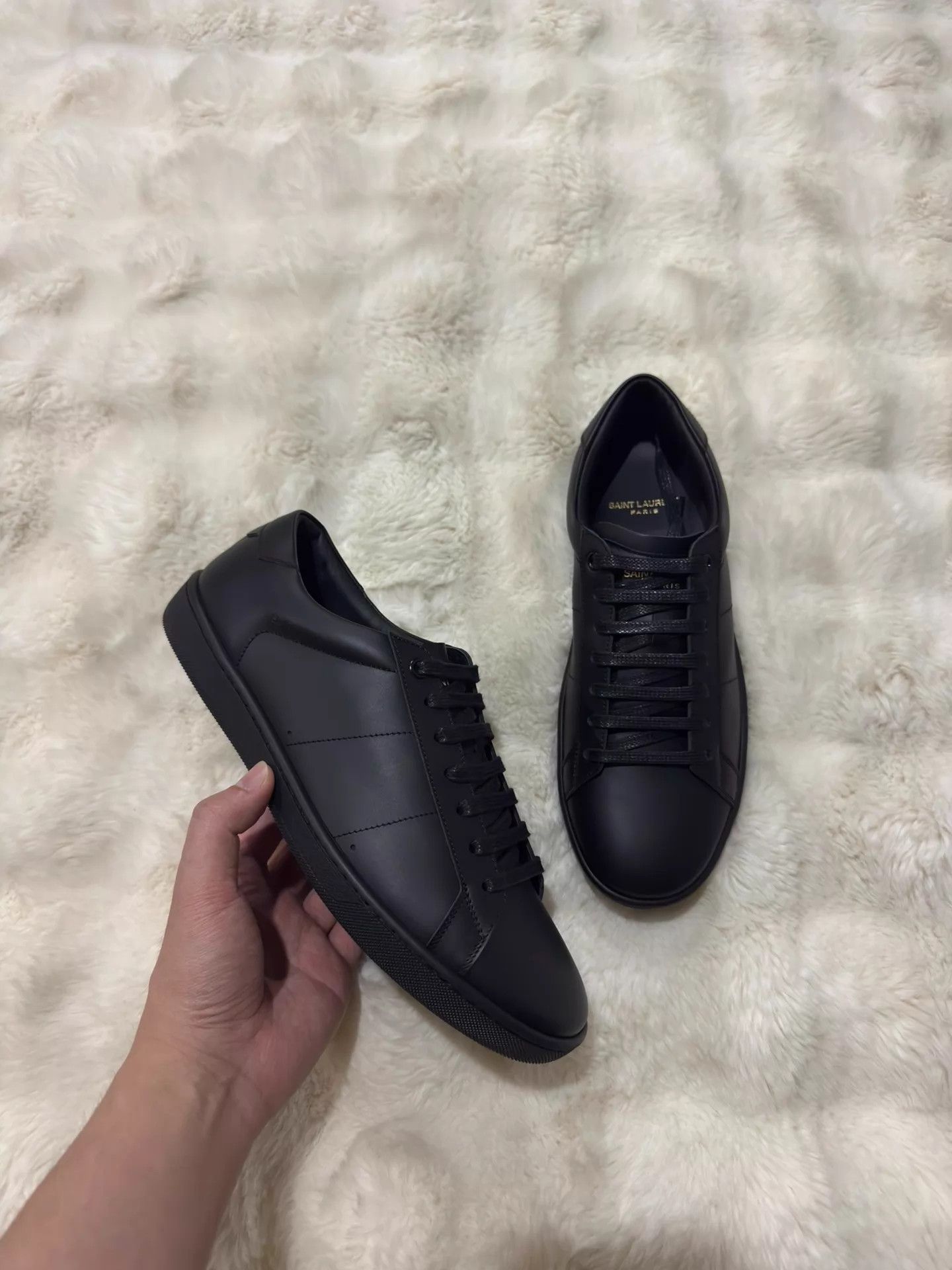 Saint Laurent Paris Saint Laurent YSL SL01 Black & Gold Sneaker 41 New with Box Size US 8 / EU 41 - 3 Thumbnail