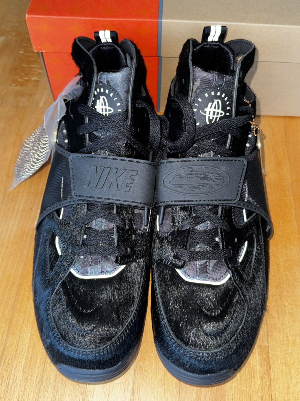 Corteiz × Nike Corteiz Nike Air Trainer Huarache Onyx Black US12 UK11 EU46 Size US 12 / EU 45 - 3 Thumbnail