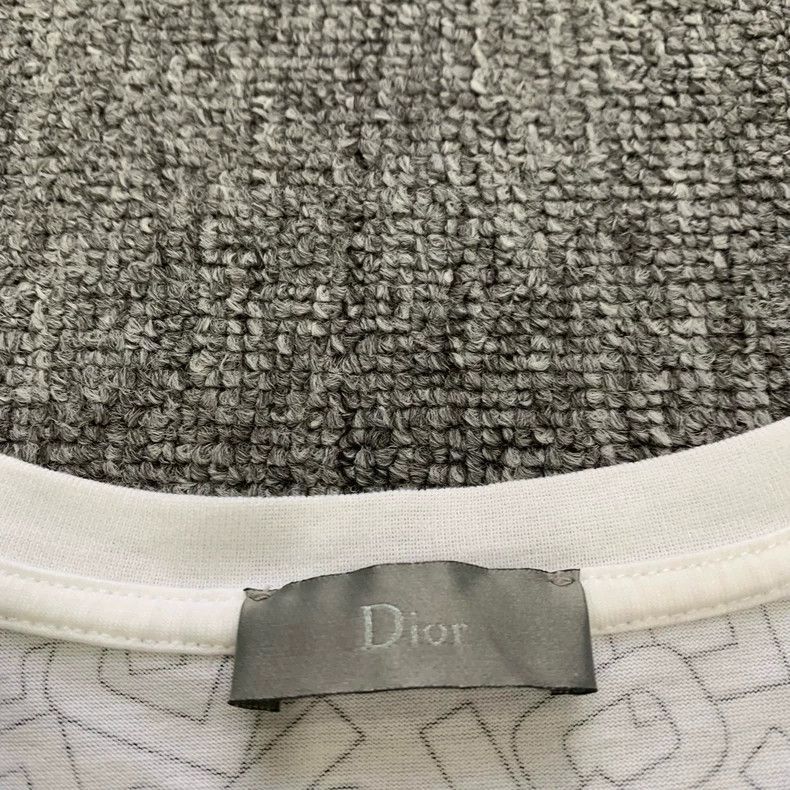 Dior Dior Men's White All-over Print T-shirt Size US L / EU 52-54 / 3 - 6 Thumbnail