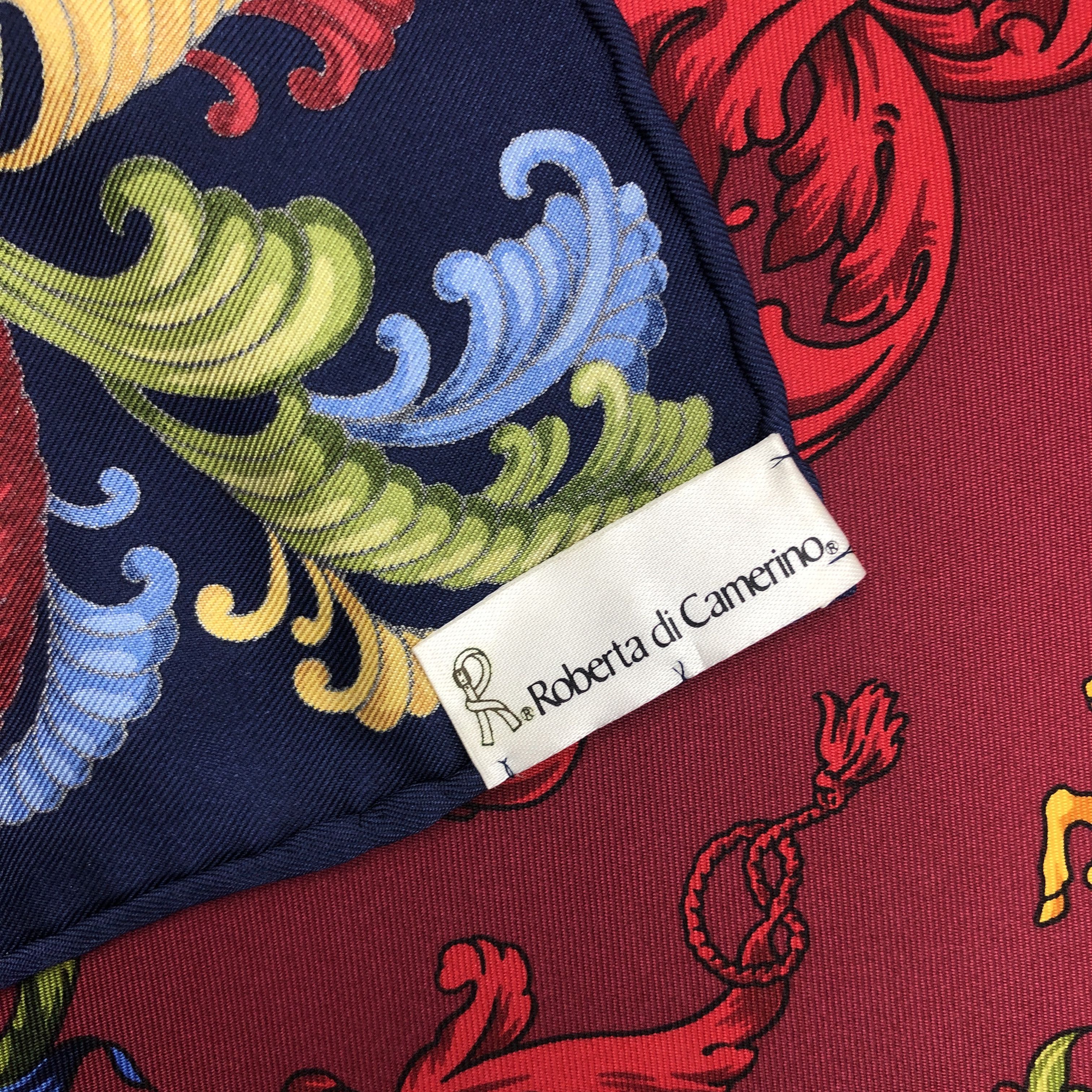 Roberta di Camerino × Vintage Vintage Roberta di Camerino SILK Scarf Twill Stole Wraps Size ONE SIZE - 14 Thumbnail