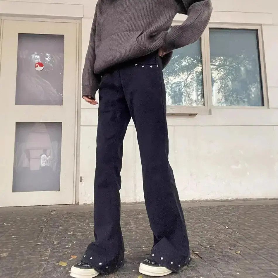 Japanese Brand Retro loose straight leg micro flared jeans Size US 32 / EU 48 - 2 Thumbnail
