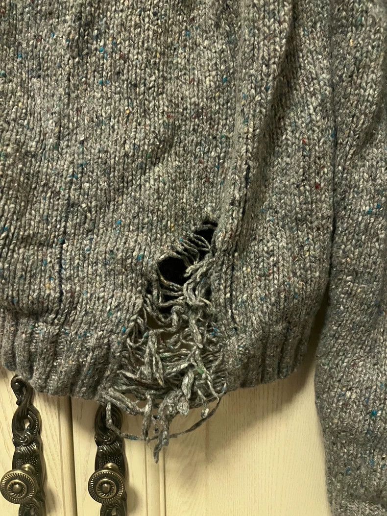 Maison Margiela Maison Margiela Oat-colored coarse knit-destroying cardigan Size US L / EU 52-54 / 3 - 2 Thumbnail