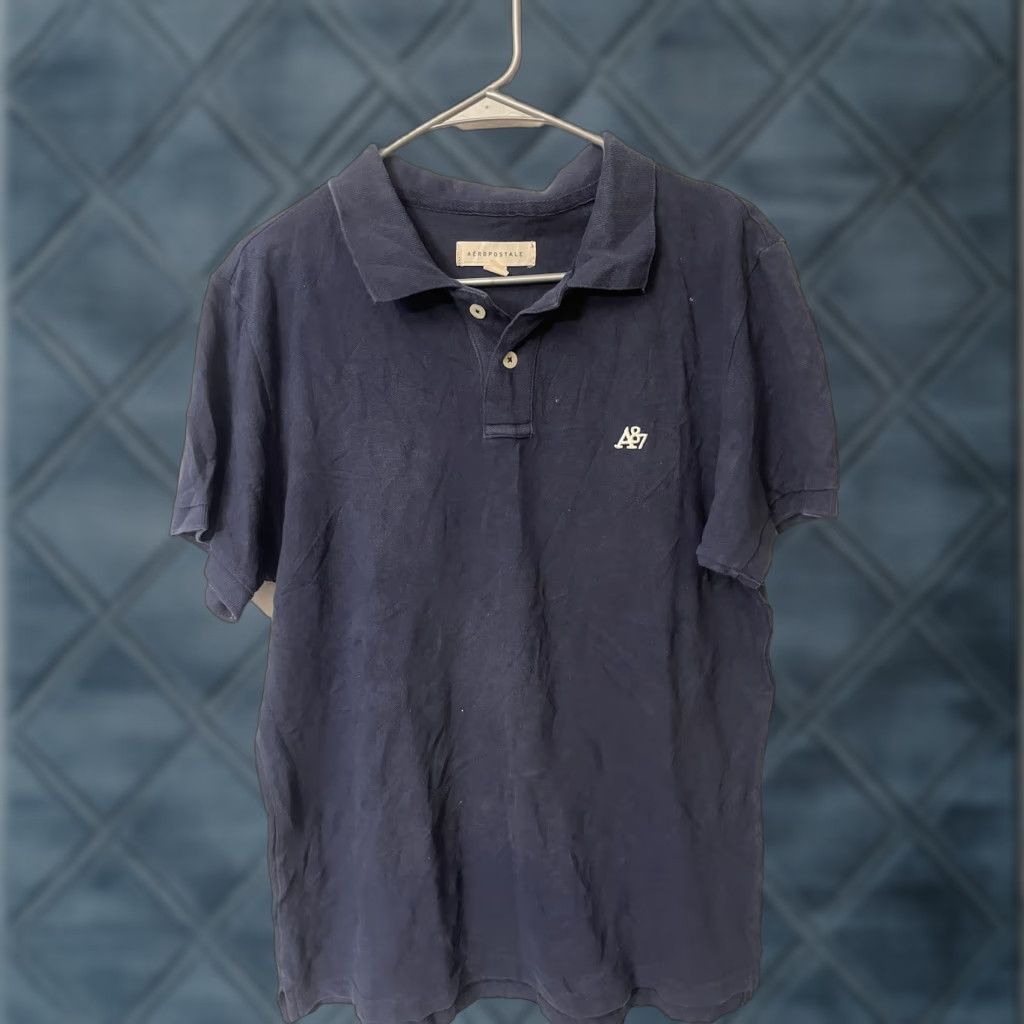 Aeropostale Aeropostale Polo Shirt Mens Large Blue Short Sleeve Preppy Casual Solid Size US L / EU 52-54 / 3 - 1 Thumbnail