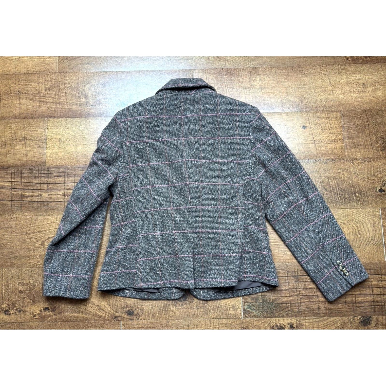 Vintage VINTAGE L.L. Bean Wool Silk Herringbone Tweed Blazer Jacket Brown Women’s Medium petite Blazer Women’s Brown PM Petite Mens Girls Size M / US 6-8 / IT 42-44 - 3 Thumbnail