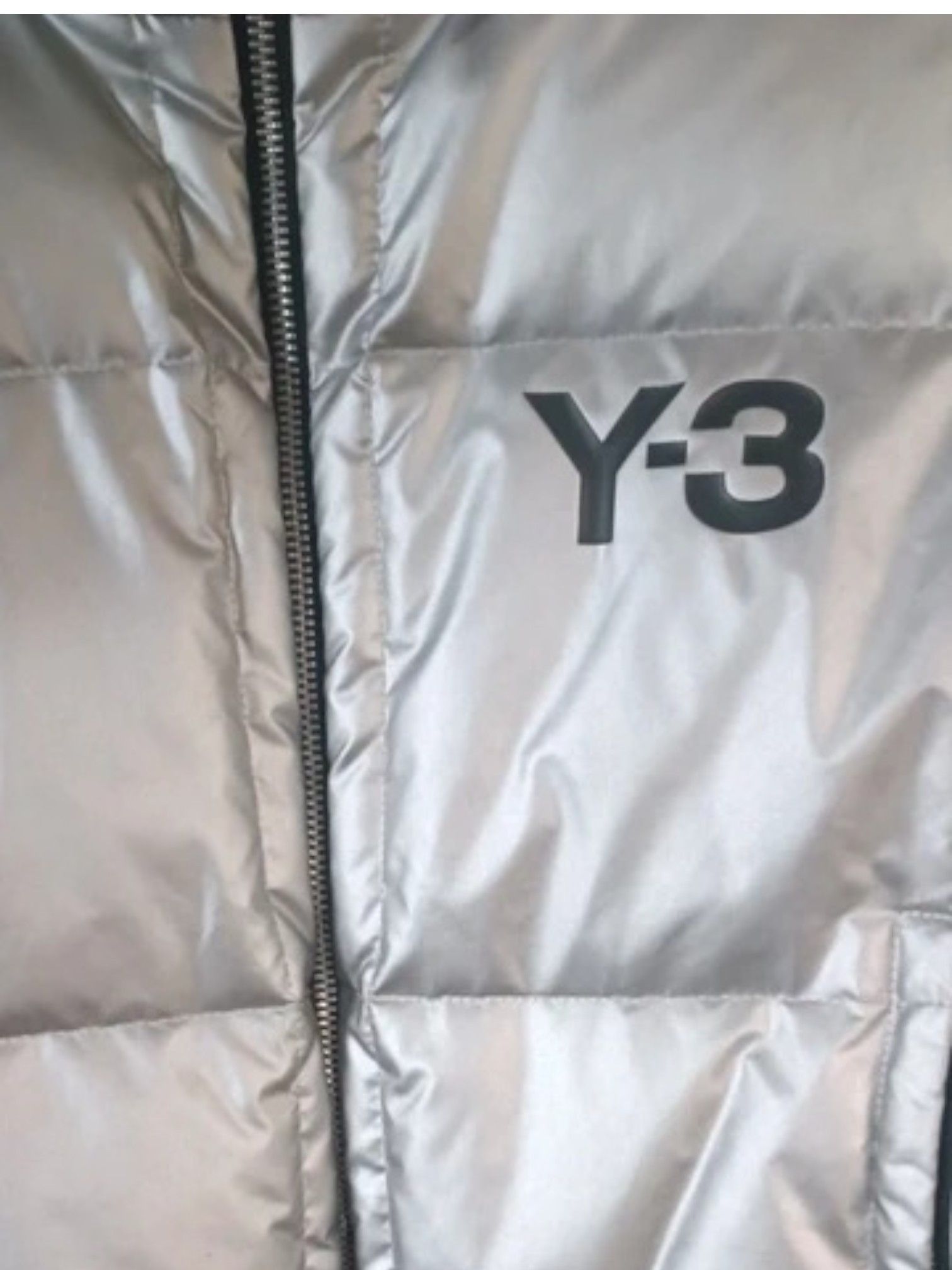 Y-3 Y-3 Silver Down Bomber Jacket with Ribbed Hem, 2000s Size US M / EU 48-50 / 2 - 2 Thumbnail