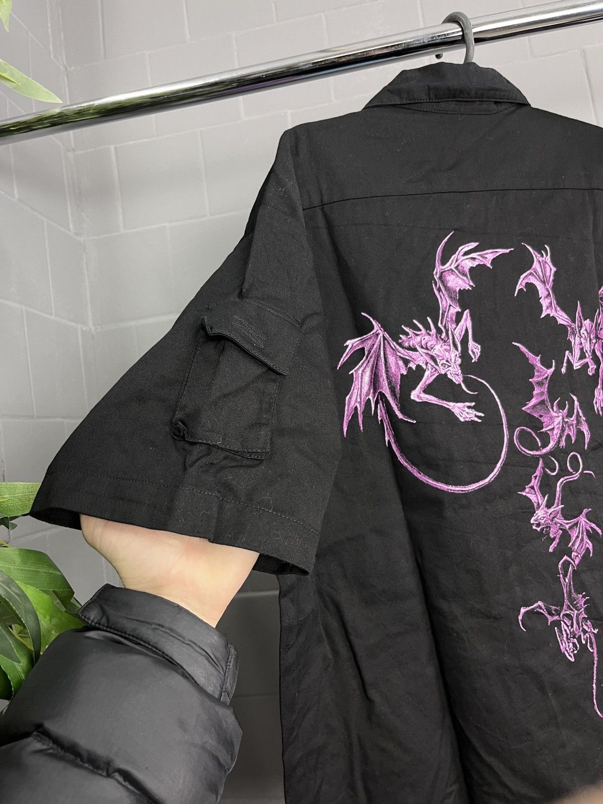 Vintage 2001 ALCHEMY GOTHIC DEMONS HEAVY SHIRT WITH 3 POCKETS - 865 Size US XL / EU 56 / 4 - 6 Thumbnail