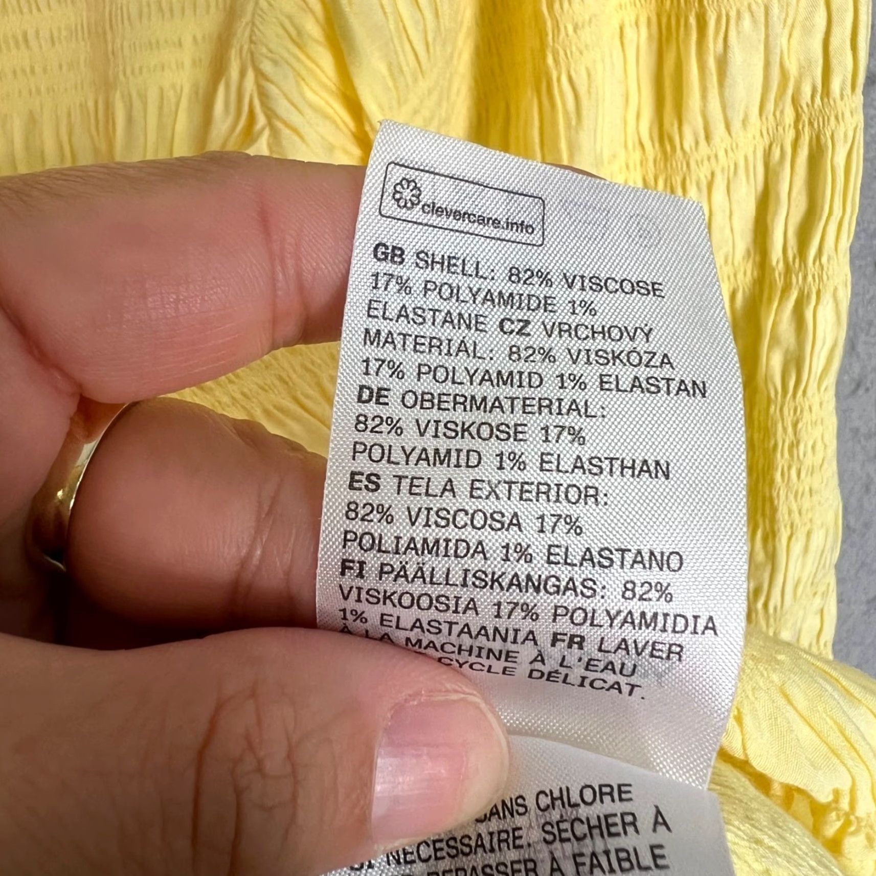 & Other Stories VINTAGE & Other Stories Womens XS Yellow Smocked Long Sleeve Top Size XS / US 0-2 / IT 36-38 - 4 Thumbnail