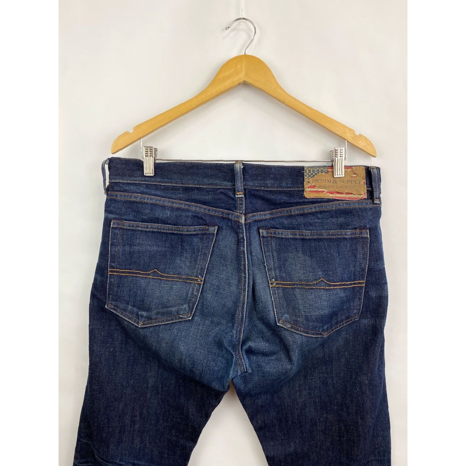 Vintage VINTAGE Denim & Supply Ralph Lauren Jeans rrl style Slim Straight Men 34/34 Blue 34x34 Mens Jeans Size US 34 / EU 50 - 3 Thumbnail