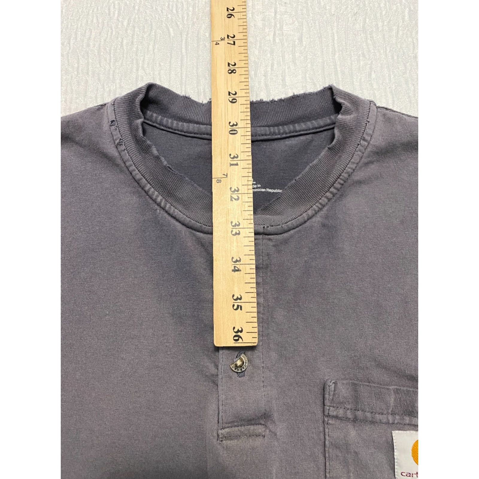 Carhartt VINTAGE Carhartt Long Sleeve Shirt Men's XL Gray Front Pocket 1/4 Button Size US XL / EU 56 / 4 - 2 Thumbnail