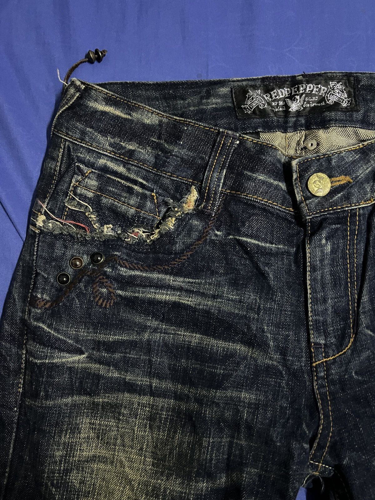 Designer × Japanese Brand REDPEPPER FLARED JEANS JAPANESE BRAND DENIM Size US 34 / EU 50 - 14 Thumbnail