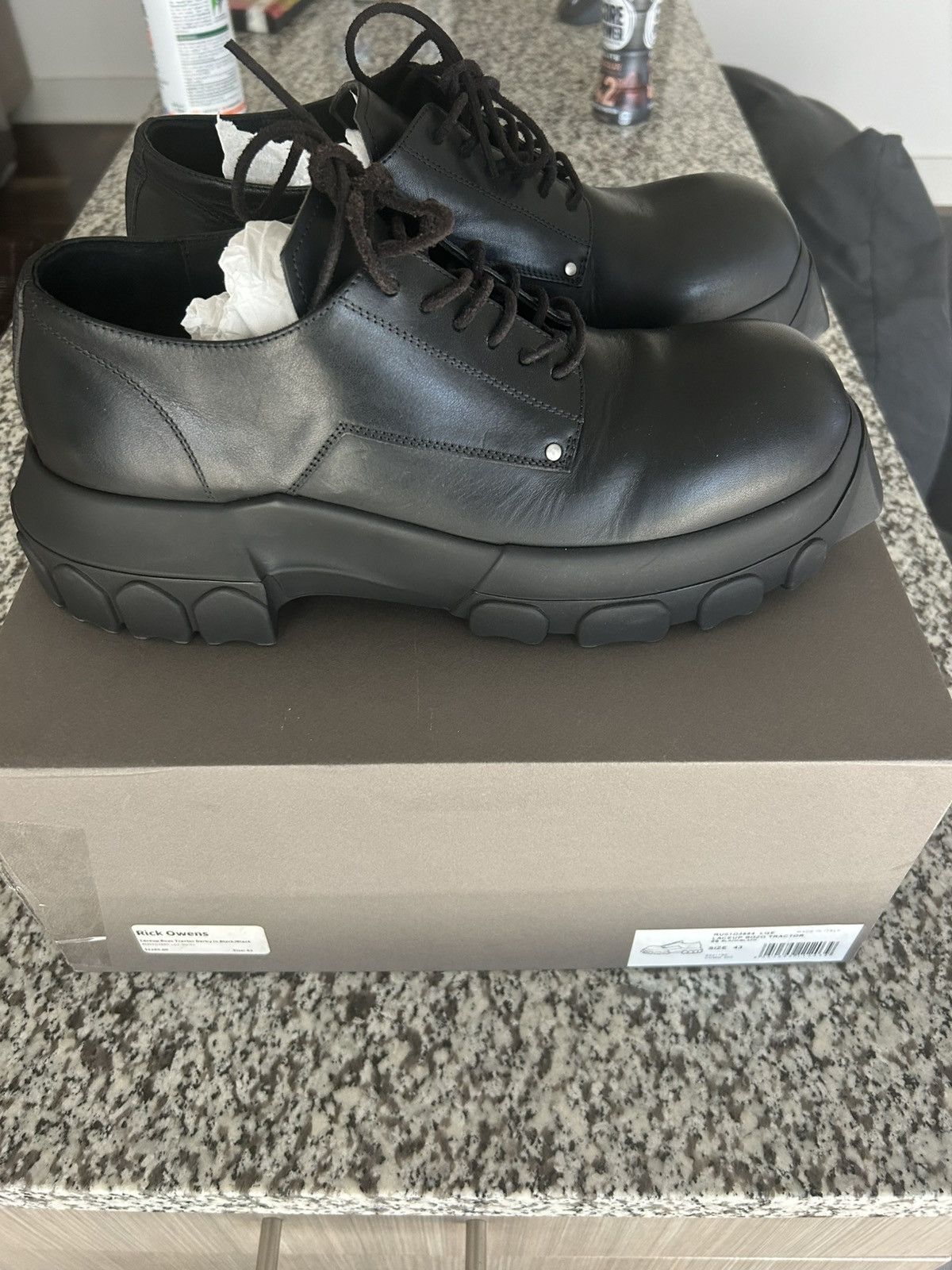 Rick Owens RICK OWENS LACEUP BOZO TRACTOR DERBY Size US 10 / EU 43 - 3 Thumbnail