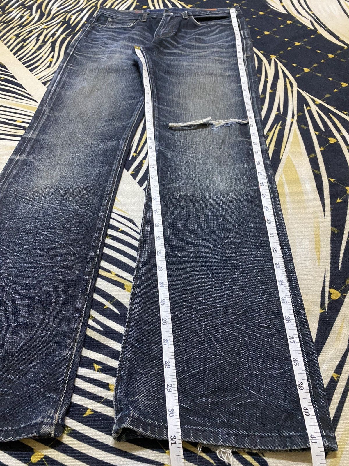 Gap Vintage Gap Denim Whisker Distressed Flare Bootcut Jeans Size US 31 - 15 Thumbnail