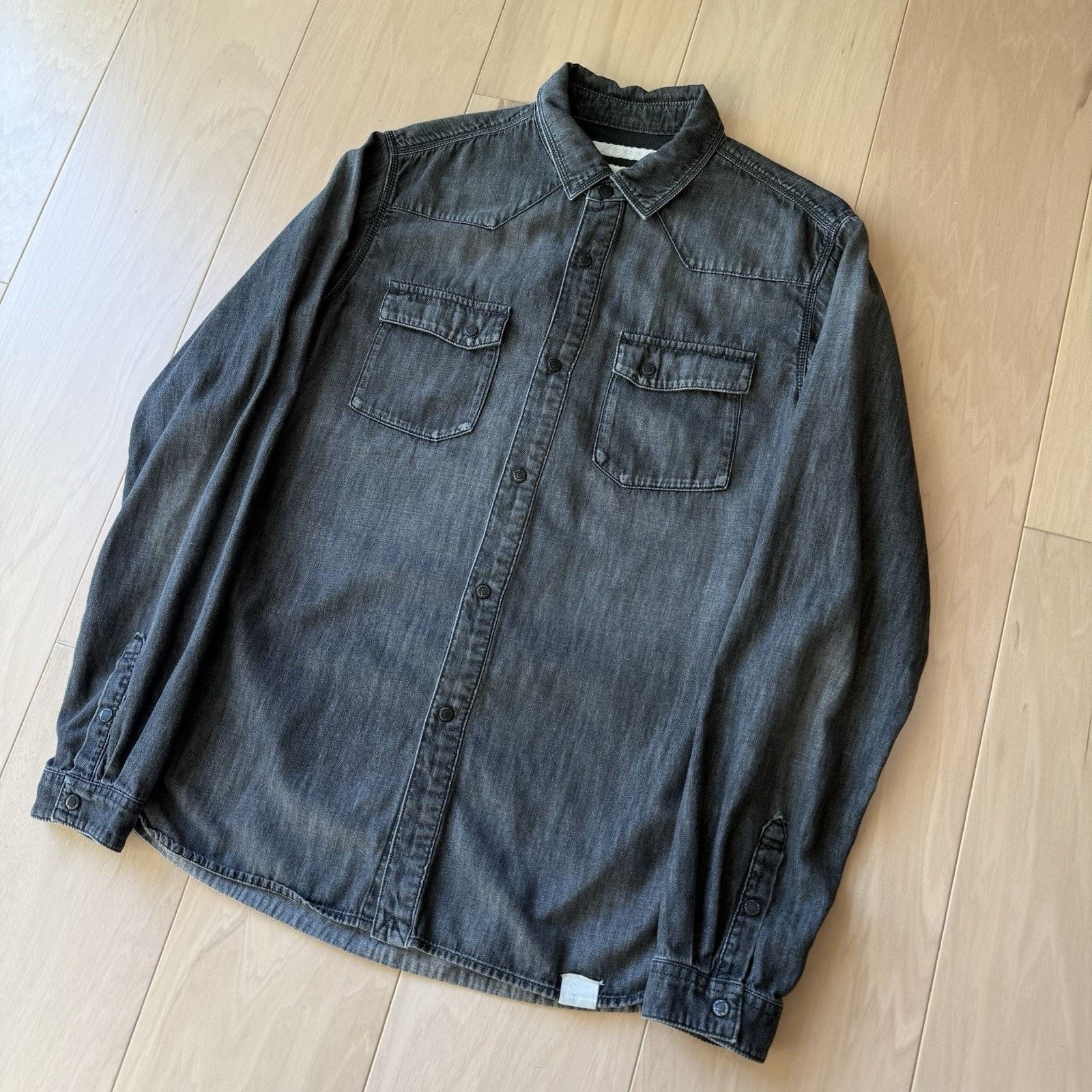 White Mountaineering White Mountaineering Snap Shirt Size 2 Black Denim Outdoors Size US M / EU 48-50 / 2 - 9 Thumbnail