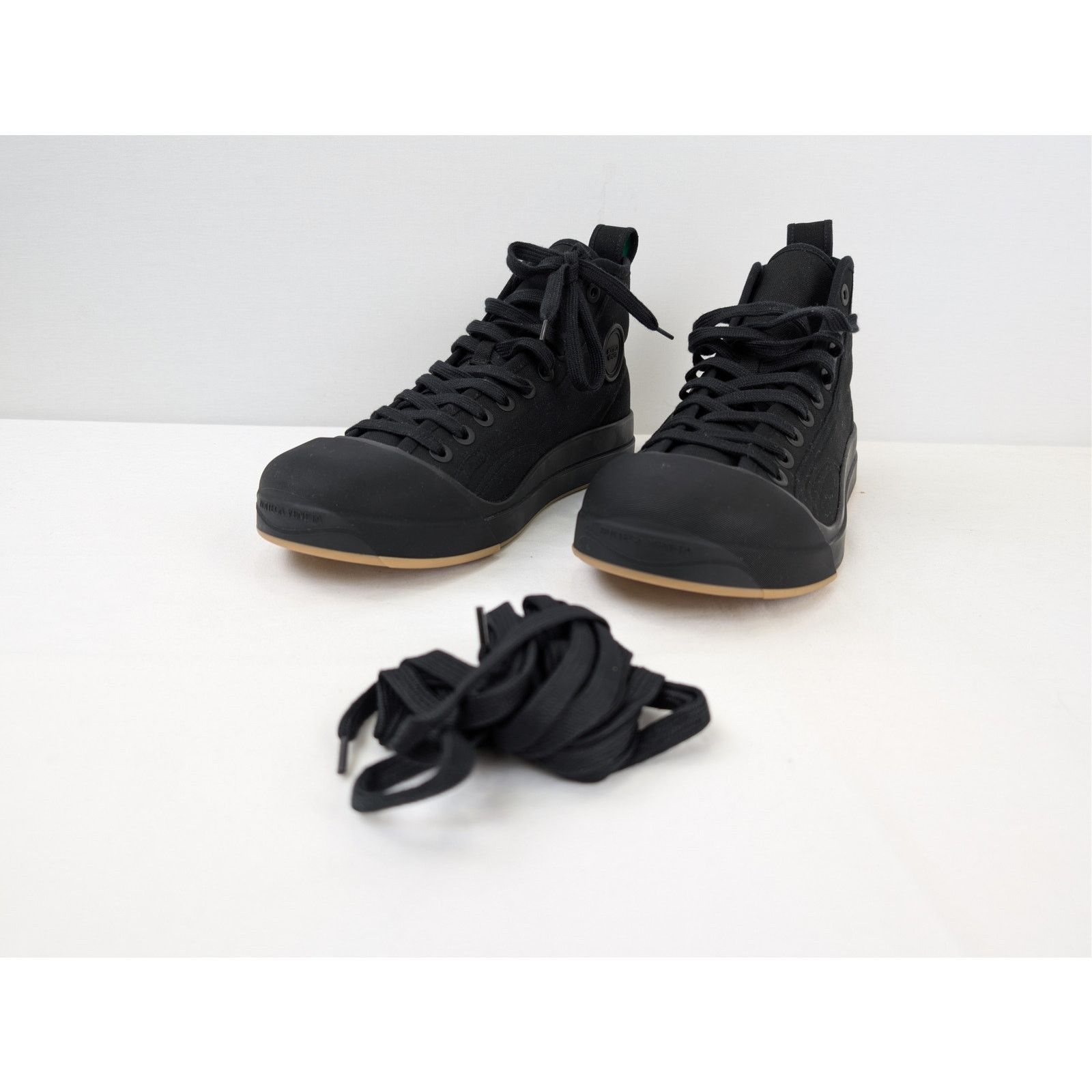 Bottega Veneta o1rshd1 Canvas Vulcan Sneaker in Black Size US 9 / EU 42 - 7 Thumbnail