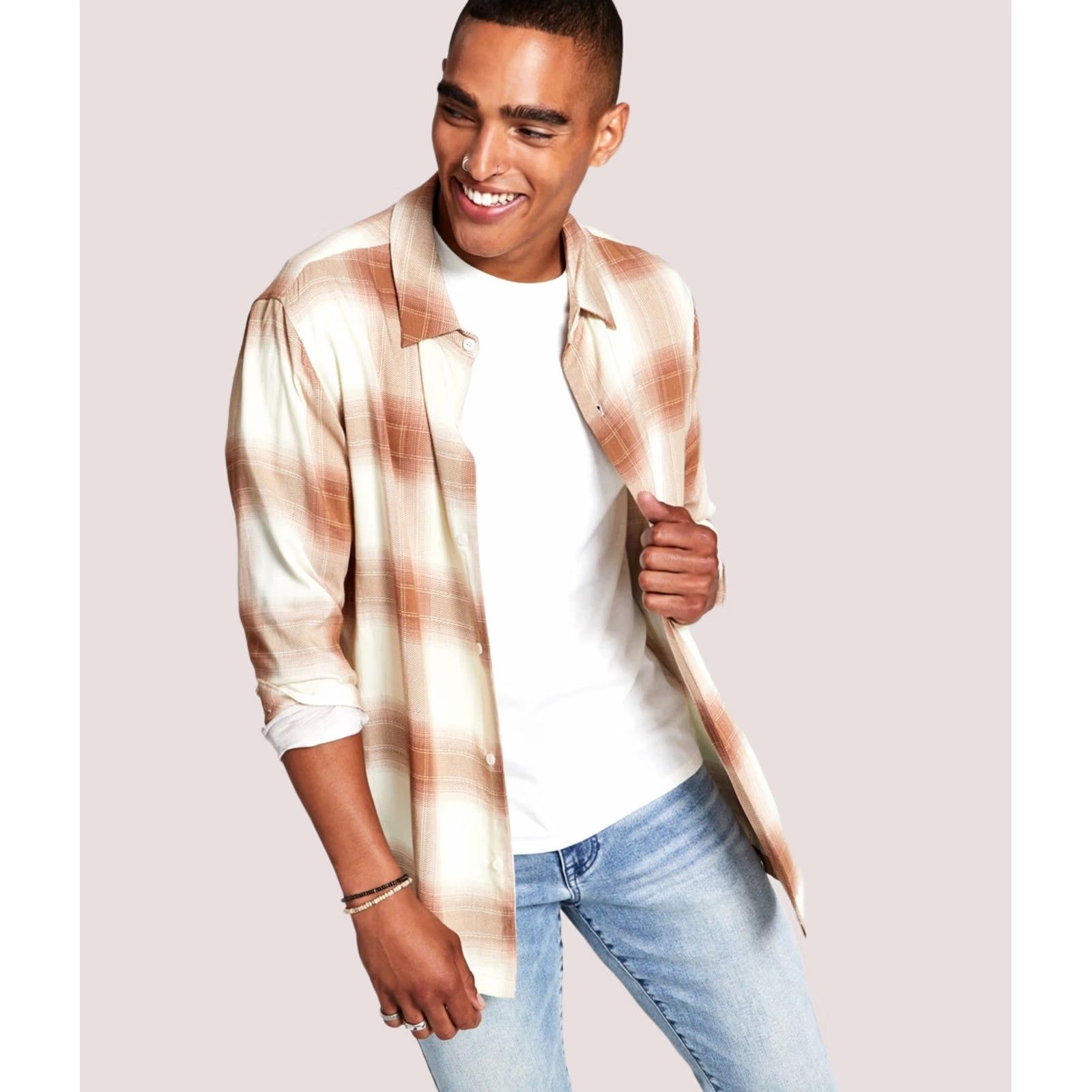 Vintage And Now This Mens Plaid Button Up Shirt, Multicoloured, Medium Size US M / EU 48-50 / 2 - 1 Preview