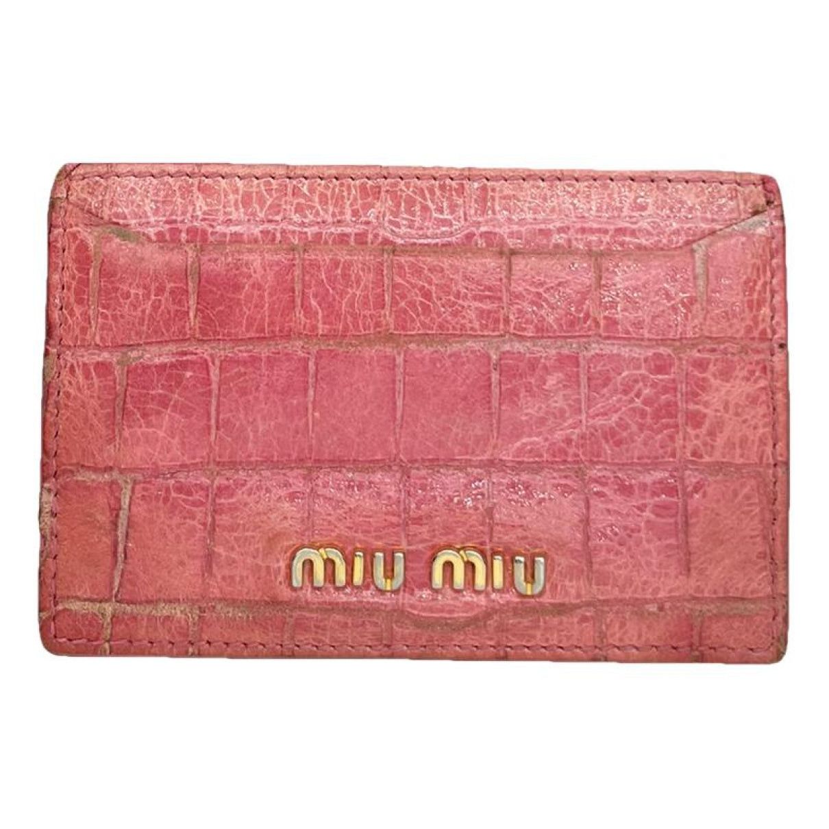 Miu Miu Pink Leather Purse Size ONE SIZE - 1 Thumbnail