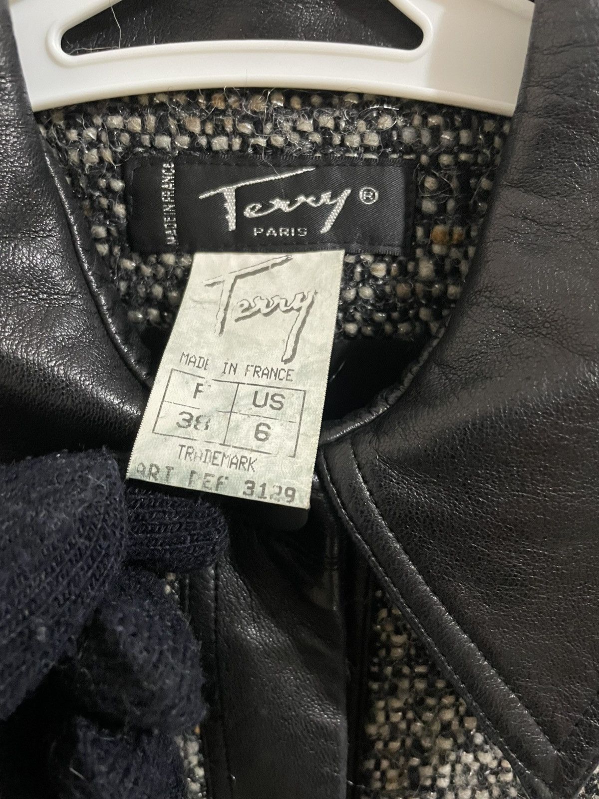 Other Terry Paris Made in France Tweed and leather Coat Size M / US 6-8 / IT 42-44 - 6 Thumbnail