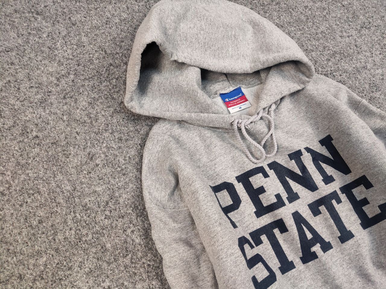 Champion Vintage 90's Champion Penn State Logo Gray Blank Hoodie Size US M / EU 48-50 / 2 - 7 Thumbnail