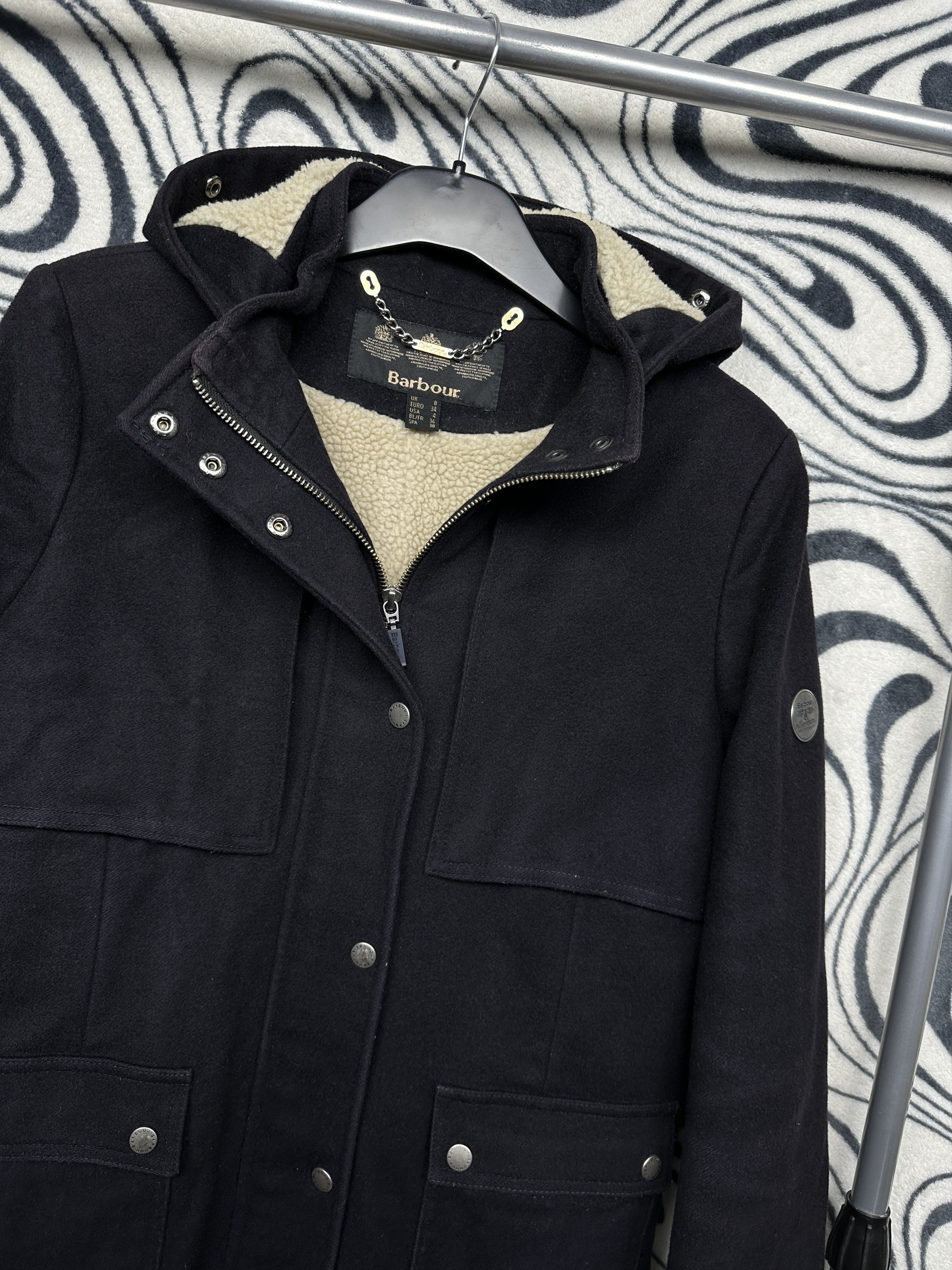 Barbour Barbour Womens Wool Coat Jacket Size S / US 4 / IT 40 - 2 Thumbnail
