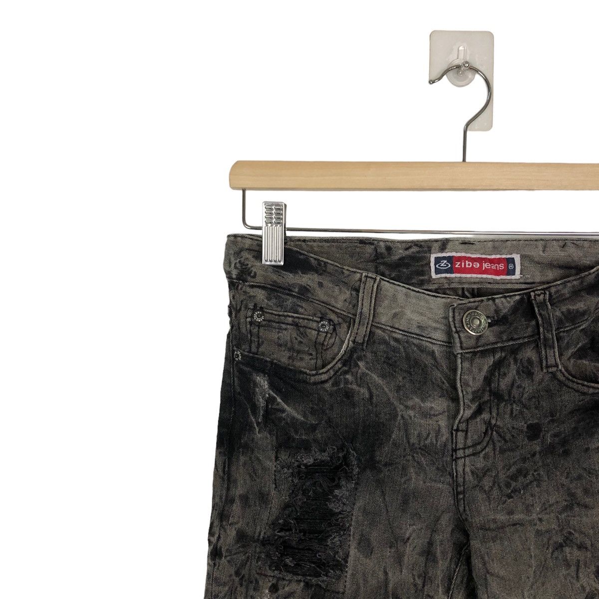 Japanese Brand 🔥SKINNY DENIM JEANS DISTRESSED ZIBE JEANS JAPAN MADE Size US 26 / EU 42 - 5 Thumbnail