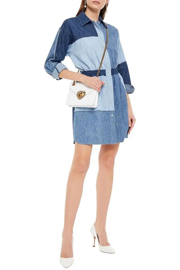 Dolce & Gabbana o1y0825 Mini Denim Dress in Blue Size XS / US 0-2 / IT 36-38 - 2 Thumbnail