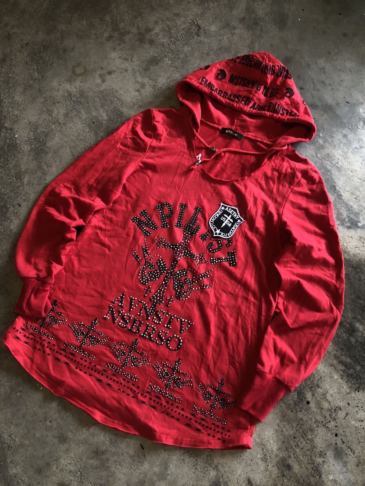 If Six Was Nine × Japanese Brand × Le Grande Bleu (L.G.B.) JAPANESE SKIN AVNSTV NSBRSO PUNK SKUL DESIGN LGBSTYLE HOODIE Size US M / EU 48-50 / 2 - 3 Thumbnail