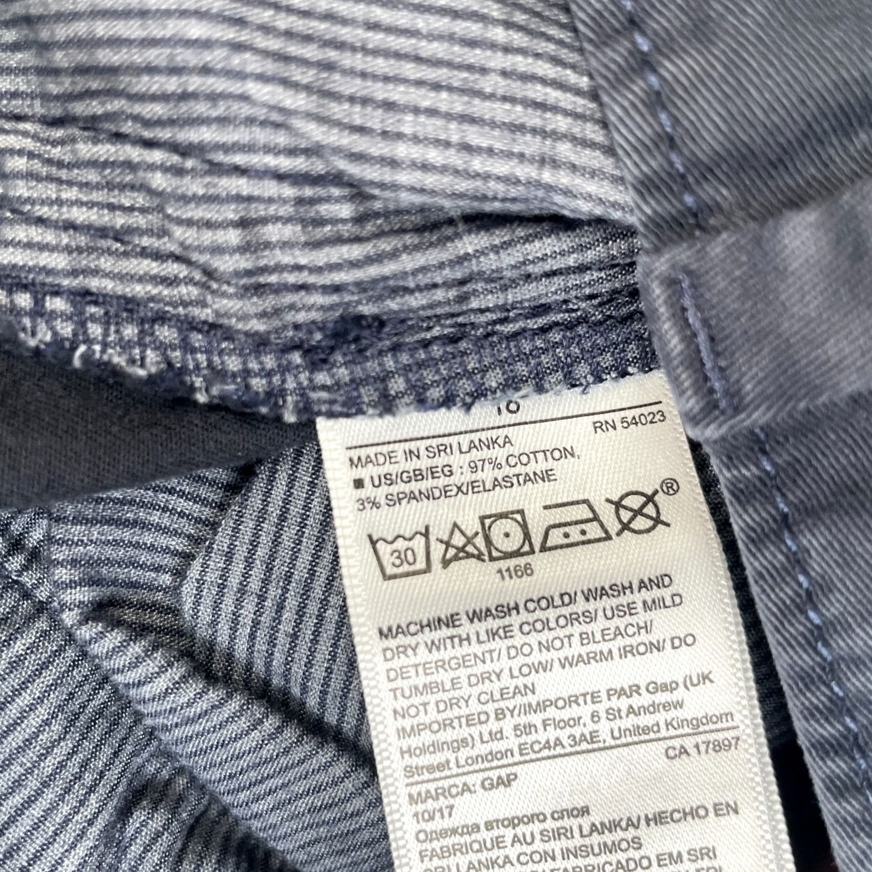 Gap Gap Pants Womens 14 Blue Chino Cotton Stretch Straight Leg 26 in Inseam Regular 14 Size 25" / US 0 / IT 36 - 5 Thumbnail