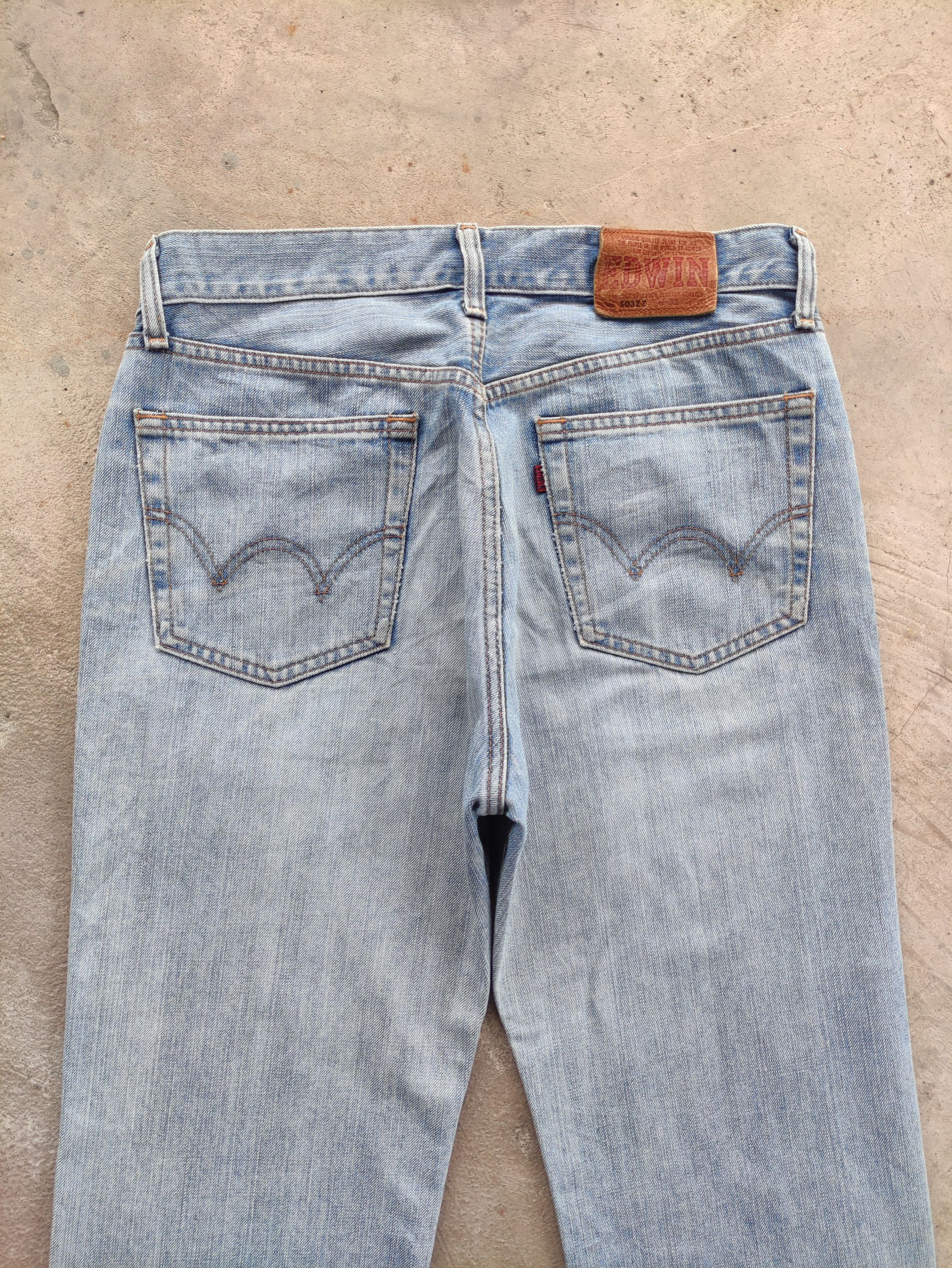 Edwin Vintage Edwin 503 Japan Jean Distressed Faded Denim Size US 32 / EU 48 - 10 Thumbnail